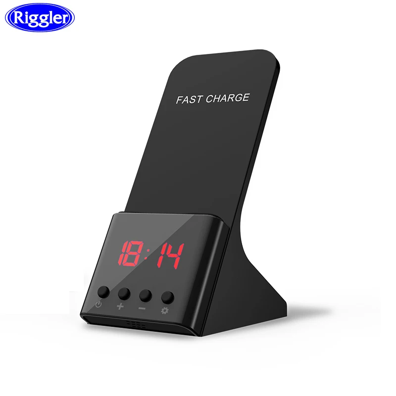 

Alarm Clock Digital Display Phone Charger 10W Fast Wireless Charge Holder Stand for Huawei Mate20Pro P30Pro Samsung S9 S8 Note 8
