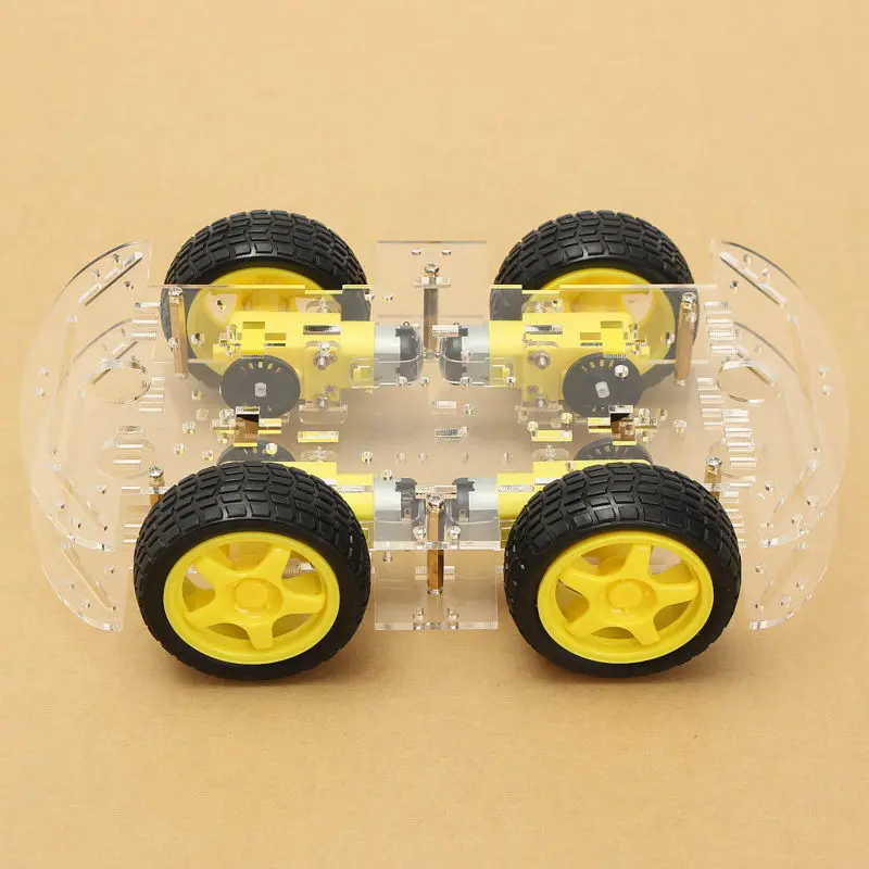 4WD Smart Robot Car Chassis Kits With Strong Magneto Speed Encoder For Arduino 5