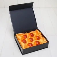 3 комплекта, 3,5 см, Dragon Ball Z, новинка, в коробке, драконий жемчуг, 7 звезд, набор хрустальных шаров, шары Dragon Ball Z, полный комплект - изображение
