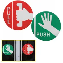 150 мм пара Push and Pull знак двери окна зеркальные Наклейка быстрая Предупреждение Примечание наклейка s красный/зеленый