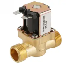 24 В BSPP G12 латунь N/C нормально закрытый Электрический электромагнитный клапан 2 способ регулирования давления клапан