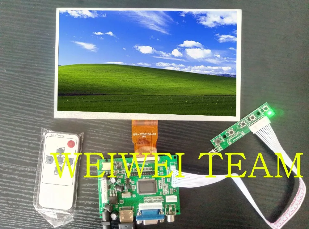 

9 inch Raspberry Pi 3 LCD AT090TN10 With TTL LVDS HDMI Controller Board Screen Display Module For Pcduino Banana Pi 800x480