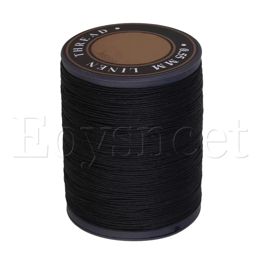 0,55 мм диаметр черный льняной вощеный льняной ремесло швейная строчка нить шнур