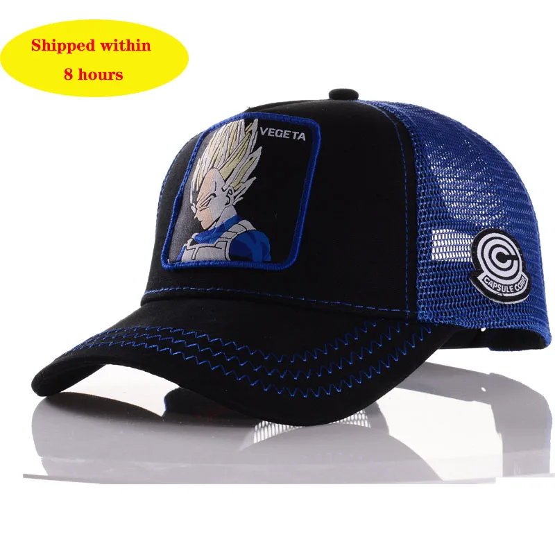 

Hot Sell Cartoon Anime Baseball Cap Men Women Snapback Hip Hop Cap Summer Breathable Mesh Trucker Hat Dad Hats