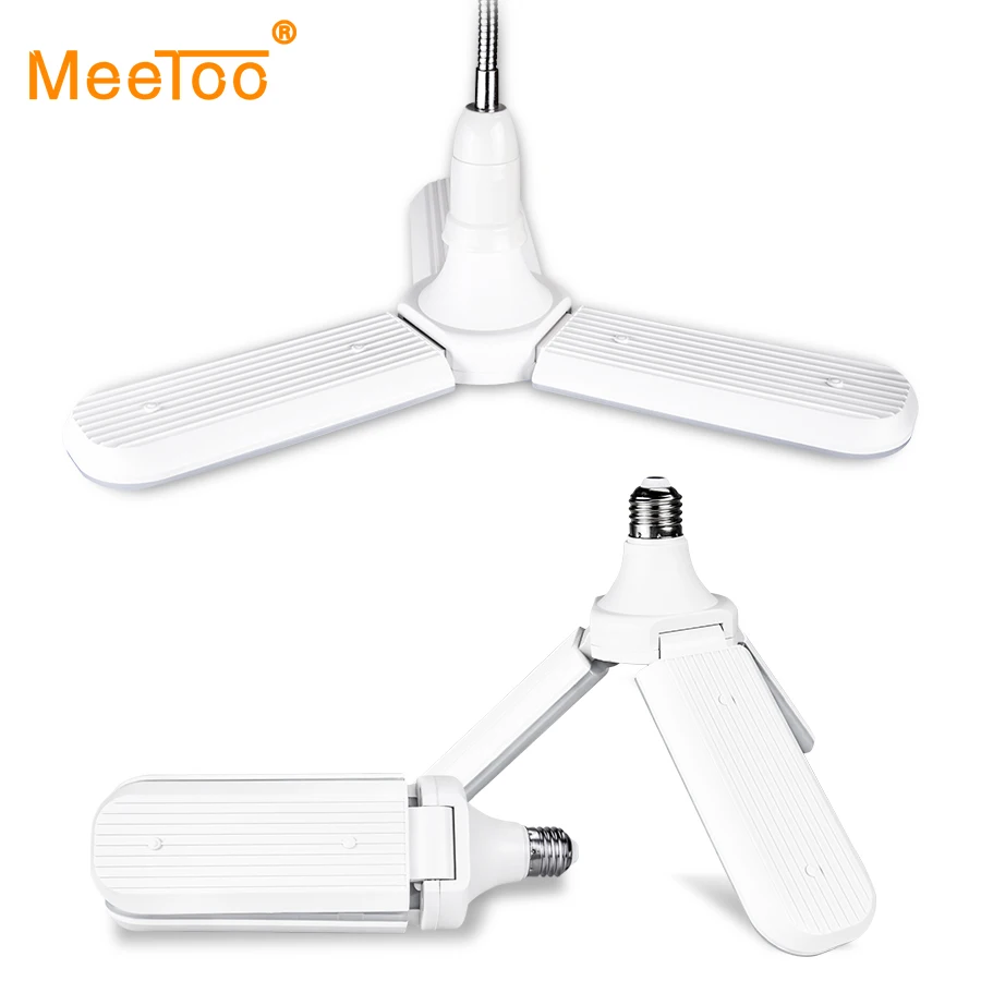 

E27 LED Lamp Fan Bulb E27 B22 Foldable Fan Blade Angle Adjustable Ceiling Diode Lamp 30W 45W Powerful LEDs Light Bulb For Home