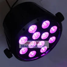 Горячая Led Par Can 12X10 Вт 4в1 RGBW Led Стандартный тонкий прожектор стробоскоп DMX клубный дискотечный Профессиональное Освещение сцены оборудование лазерный проектор