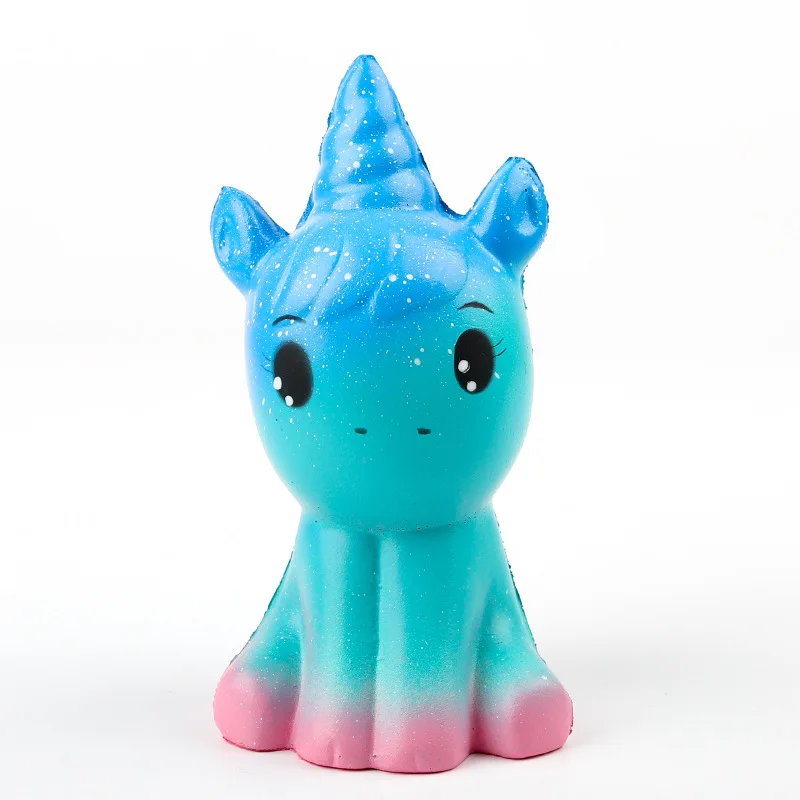 Милые кавайные мягкие сжимаемые игрушки, мягкие Мультяшные животные, мягкие медленно поднимающиеся сжимаемые игрушки для снятия стресса, игрушки для детей, аутизм - Цвет: galaxy unicorn