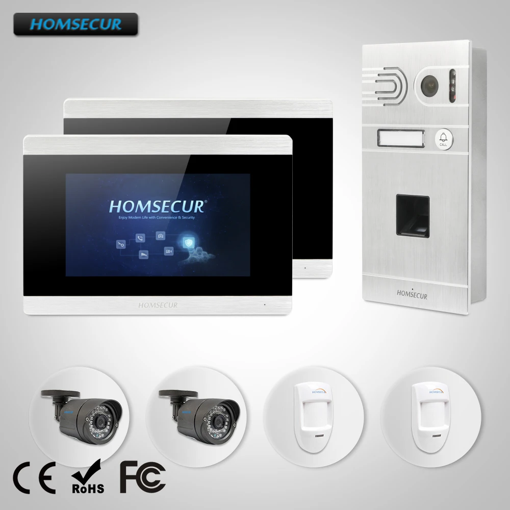

HOMSECUR 7" Wired Hands-free Video&Audio Smart Doorbell+Aluminium Alloy Camera BC061-S + BM715-S