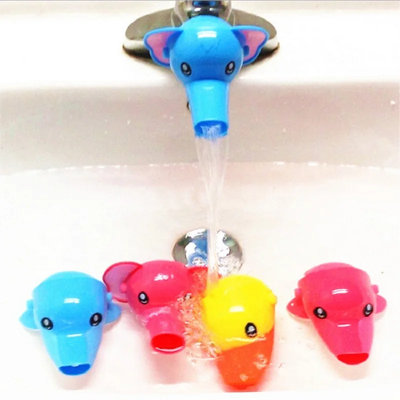 1PCS Cute Cartoon Silicone Water Tap Extension Device Home Bath Prod Kids Water Chute Convenient Bathroom Accessories