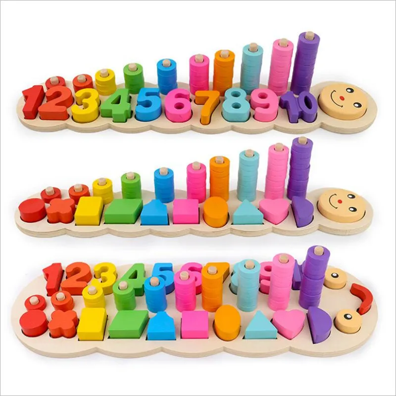 Children Wooden Montessori Materials Learning To Count Numbers Matching Digital Shape Match Early Education Teaching Math Toys Children Wooden Montessori Materials Learning To Count Numbers Matching Digital Shape Match Early Education Teaching Math Toys