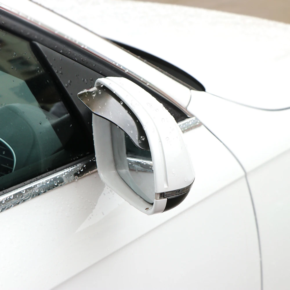 

2Pcs New Universal Flexible PVC Rearview Mirror Rain Shade Rainproof Blades Car Back Mirror Eyebrow Rain Cover Car Accessories