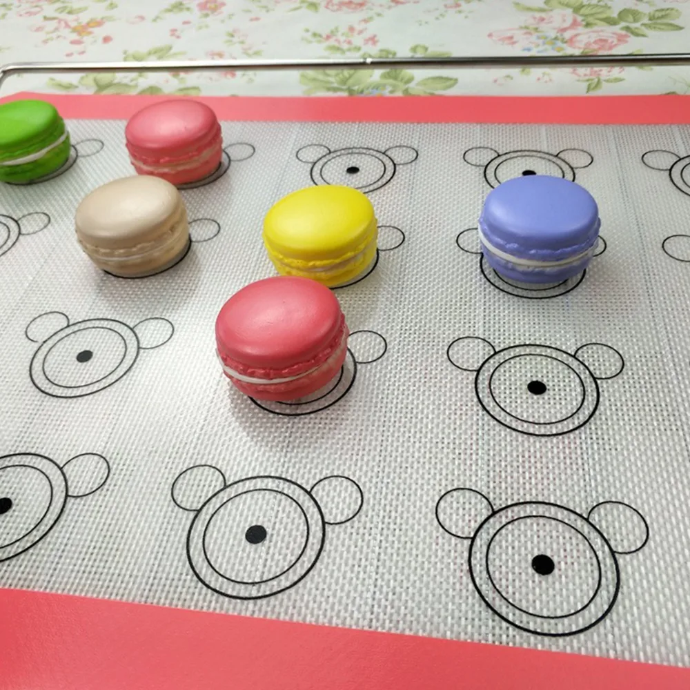 FDA Платиновый антипригарный силиконовый коврик для выпечки для макаруна/торта/хлеба прочный и долговечный