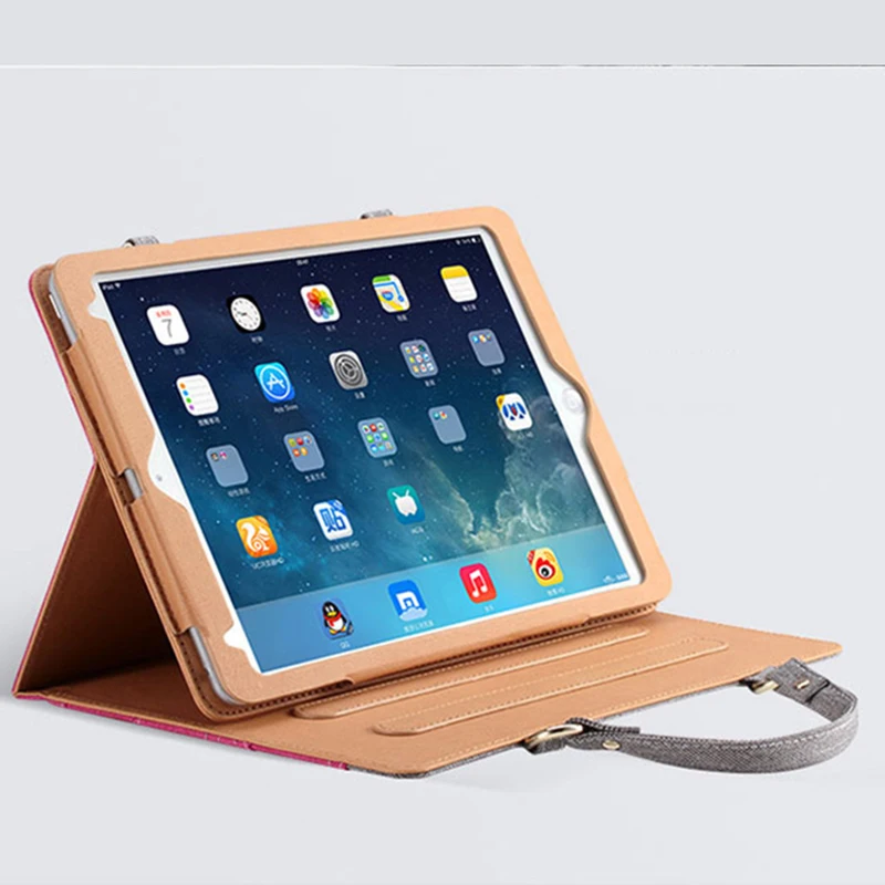 For Ipad 2018 Case PU Leather Women Handbag Luxury Lanyard Protective Smart Tablet Stand Cover for Apple Gadget A1893 A1954 For Ipad 2018 Case PU Leather Women Handbag Luxury Lanyard Protective Smart Tablet Stand Cover for Apple Gadget A1893 A1954