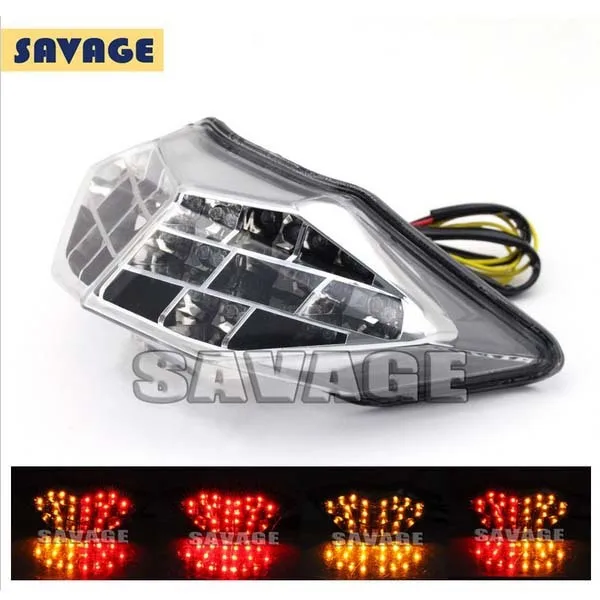 

Motorcycle Integrated LED Tail Light Turn signal Blinker For KAWASAKI Z250 NINJA 250/300 2013-2014  Clear