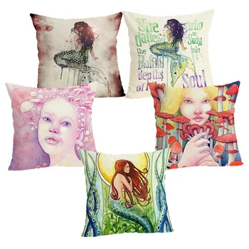 

Factory direct cotton linen pillows Character sofa home large cushions to map custom wholesale