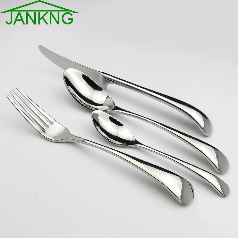 Столовые приборы JANKNG в Корейском стиле 24 шт./лот столовый сервиз из нержавеющей