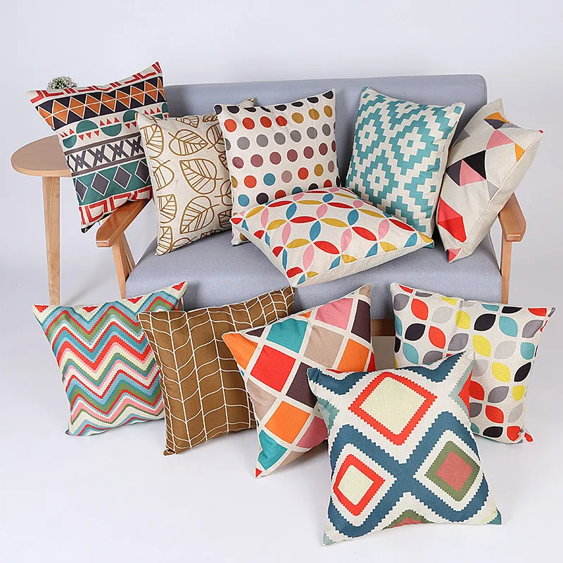 

fashion home car office sofa decorative pillow case Simple black and beige geometric ripple wholesale wedding gift cushion cover