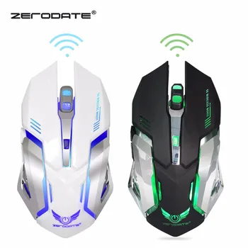 

2.4GHz Wireless Mouse Gaming Mouse with 7 Colorful LED Backlit 2400 dpi 6 Buttons Ergonomic Mouse for PC Computer Mouse Gamer