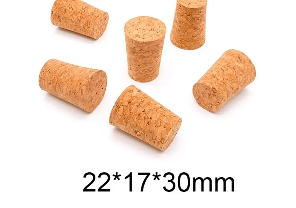 30pcs 22*17*30mm Wine Bottles Stopper Cork Cap Wine Stopper Natural