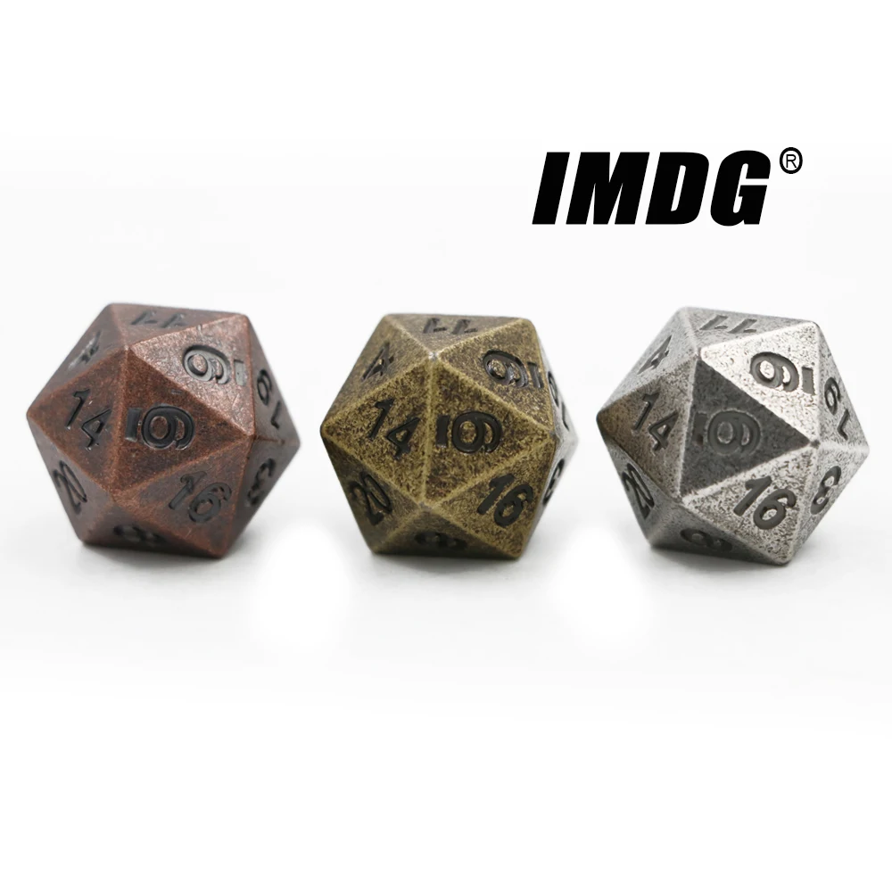 1 шт. D20 многогранные RPG кубики 20 сторонние аксессуары металлические DND различные