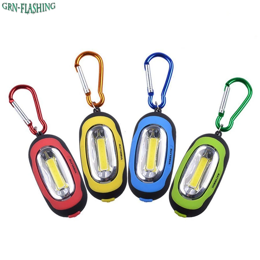 Mini 3 Modes Portable COB LED Keychain Flashlight Waterproof Key Chain