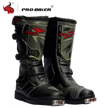 

PRO-BIKER Motorcycle Boots Men Waterproof PU Moto Boots Motocross Boots Motorcycle Protection Motorcycle Long Thigh Boots Black