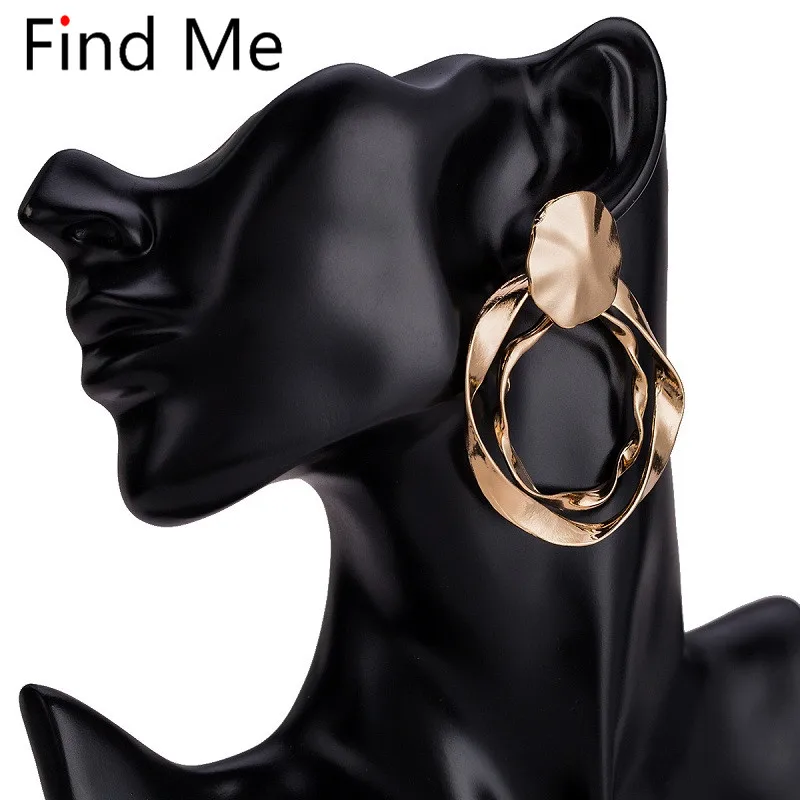 

Find Me 2019 new fashion Luxury boho personality geometric Dangle earrings irregular circular drop Earrings for women Jewelry
