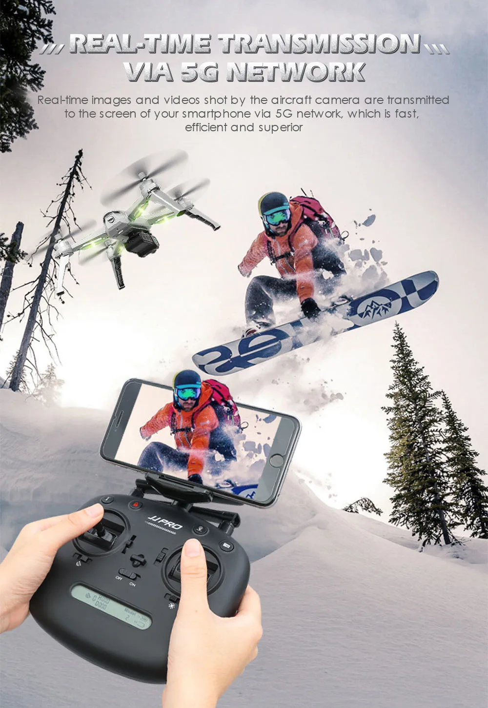 JJRC JJPRO X5 5 г Wi Fi FPV системы RC Дрон GPS позиционирование бесщеточный вертолеты 1080 P камера точка интересные следовать 3 батареи