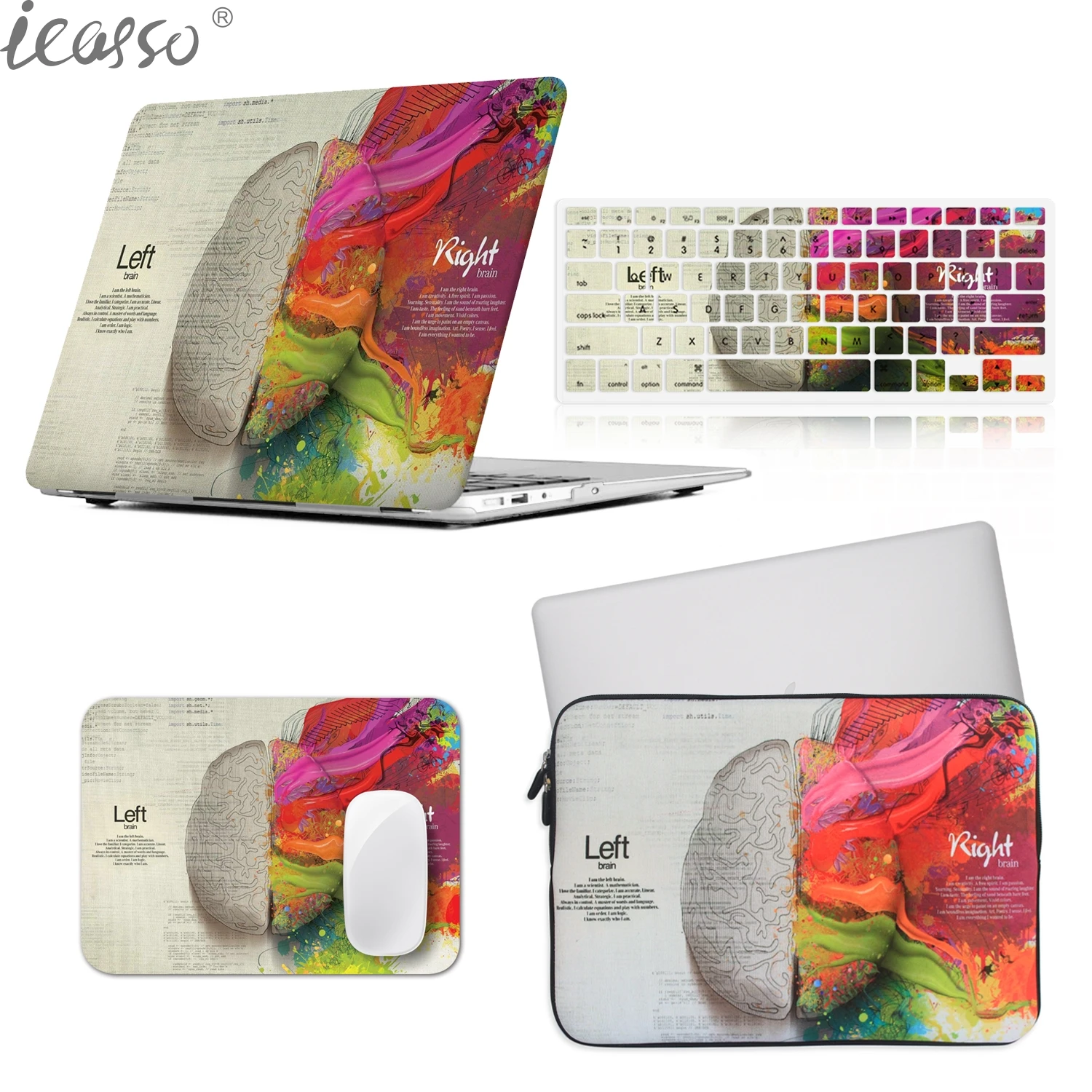 icasso Rubber Coated Hard Shell Protective case for macbook Air Pro 13