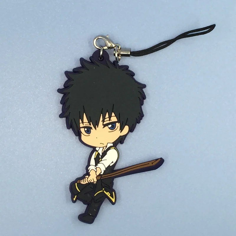 1 шт. резиновый брелок для ключей в стиле аниме Gintama Джин Тама|strap anime|gintama keychainstrap