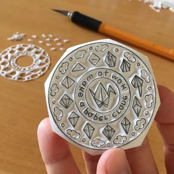 

2.5cm Round 3layers magic rubber eraser stamp rubber carving block for DIY stamping 10blocks/lot