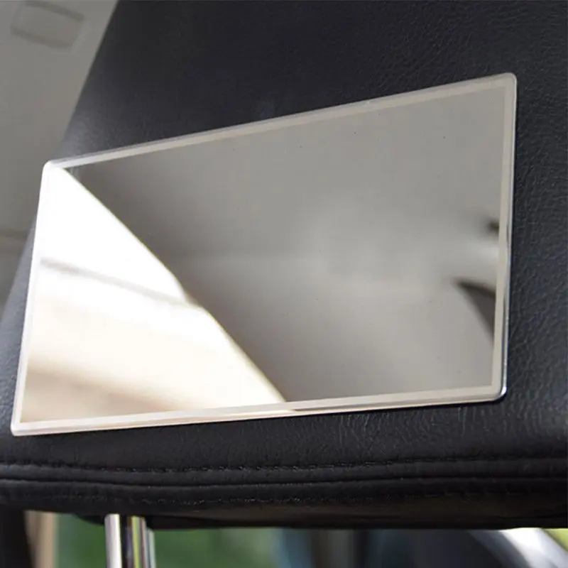 

Car Interior Mirror Adhesive Back Stainless Steel Visor Decorative Makeup Cosmetic Mirrors