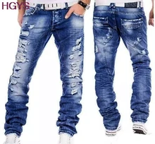 2017 hole cotton jeans cotton leisure high quality youth fashion jeans