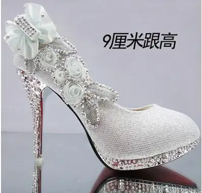 Г., свадебные туфли красные туфли для невесты на тонком высоком каблуке с закрытым носком обувь для подружки невесты с золотыми бабочками - Цвет: 9cm