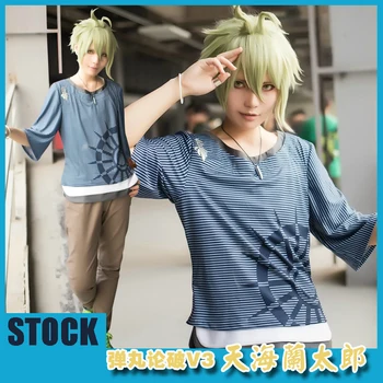 

[STOCK]2017 New Anime Danganronpa V3 Amami Rantarou Cosplay costume tshirt+Necklace++Pants S-XL Hot sale free shipping