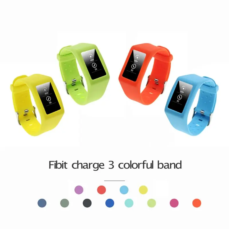 Силиконовые смарт часы браслет для Fitbit Charge 3 ремешок Спорт Сменные аксессуары