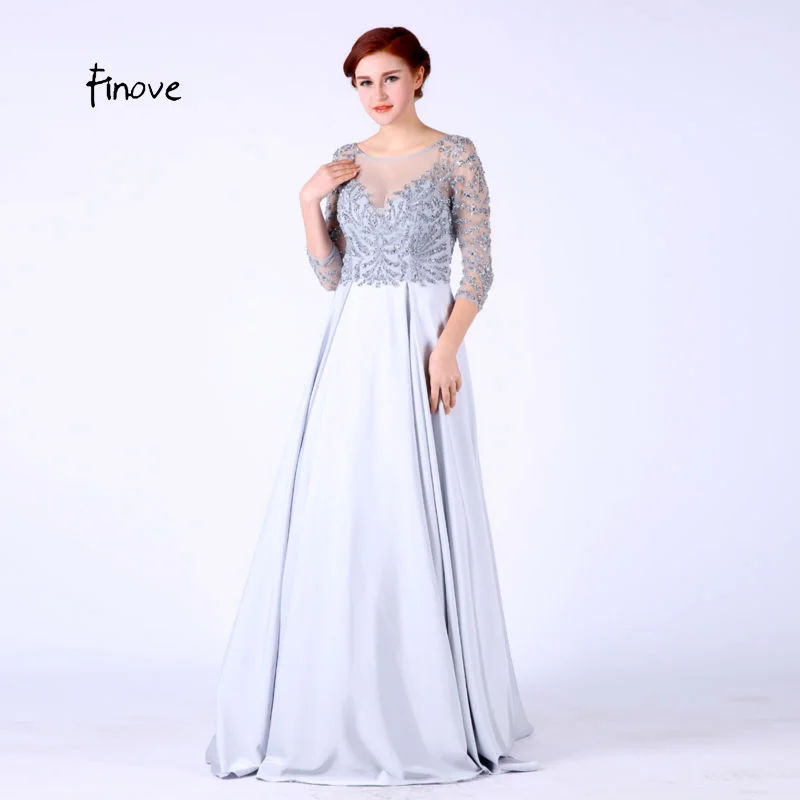 Three Quarter Sleeve Graduation Dress 2019 Formal Gowns Beaded Sweet 16 Dresses Mezuniyet elbiseleri Vestido de formatura