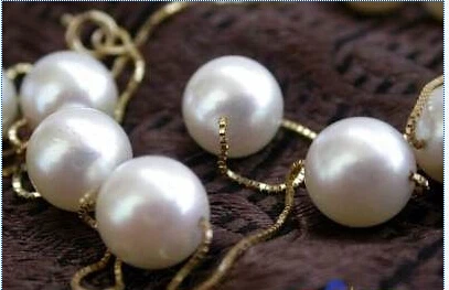 

Free shipping@@@@@ AAAAA 17" 9mm WHITE AKOYA PEARL 14KGP SOLID GOLD NECKLACE 6.09