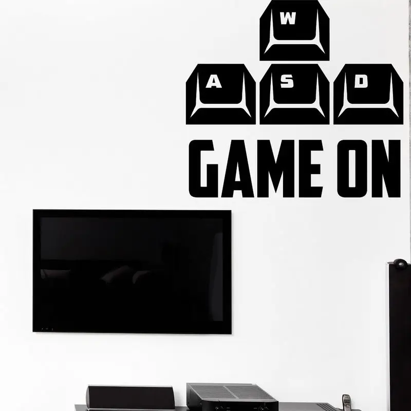 Game Room Handle Sticker Gamer Decal Gaming Posters Gamer Vinyl Wall Decals Parede Decor Mural Video Game Sticker