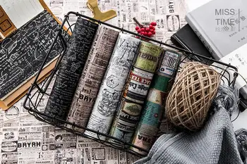 

1 Roll / lot Vintage European Label Washi Tape , Wide Retro Stamp Washi Tape for Scrapbooking