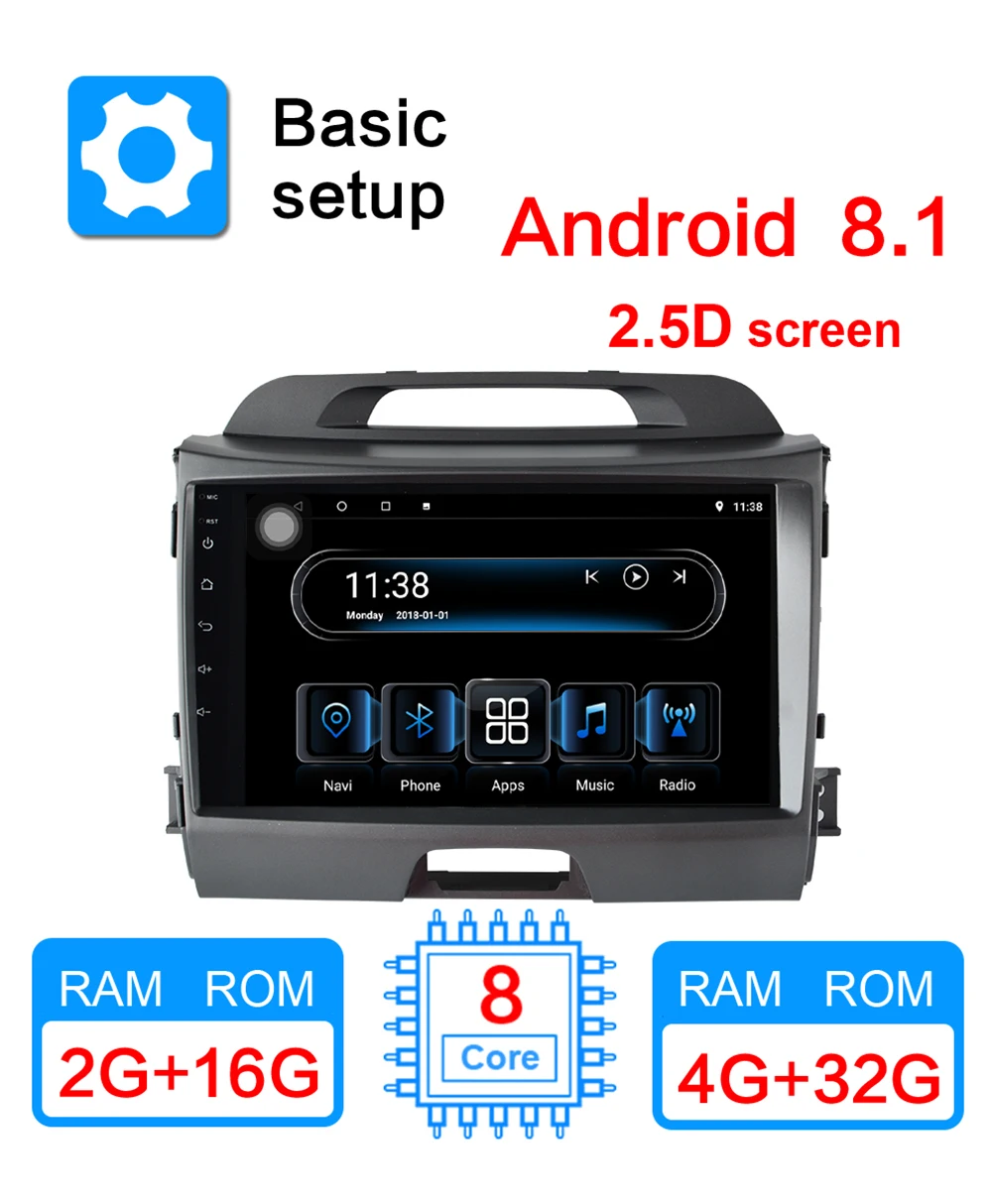 Perfect 4G/2GRAM For KIA Sportage R / Sportage 2009-2015 9 inch 1024*600 screen Car Android radio gps one din car IPS screen player BT 0