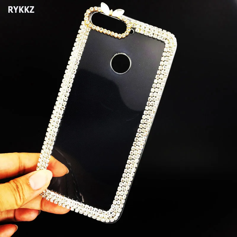 

Case On Honor 7a Por Bling Crystal Diamonds Soft TPU Case For Huawei 7 A Pro Honor7a Pro 7apro Luxury Transparent Back Cover