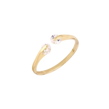 

Jisensp 30pcs 2017 Fashion Twin Zircon Engagement Wedding Finger Ring Wholesale For Women Rhinestone Ring R049