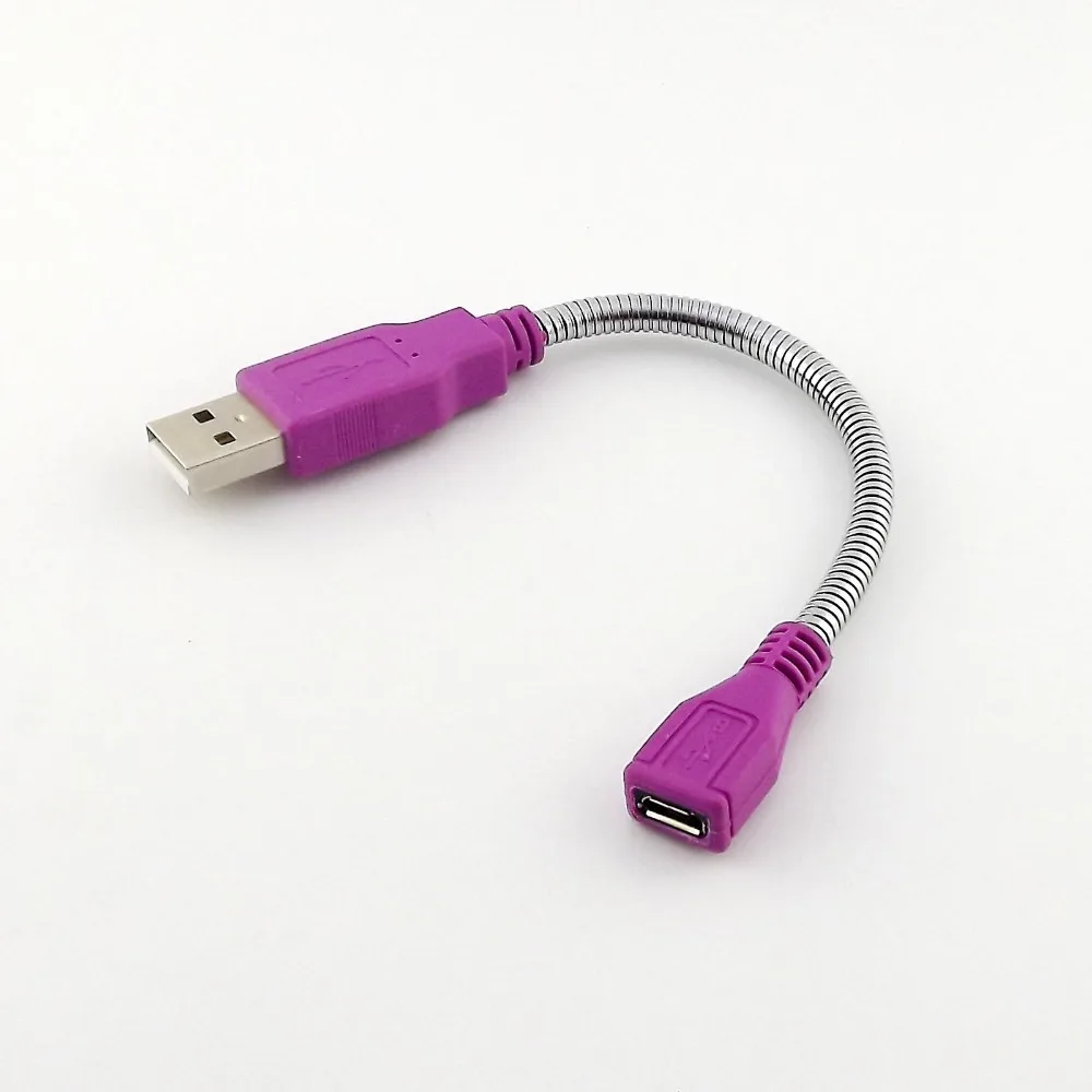 5 шт. премиум-usb 2,0 Тип A штекер для Micro USB 5-контактный разъем адаптера гибкий металлический кабель 15 см