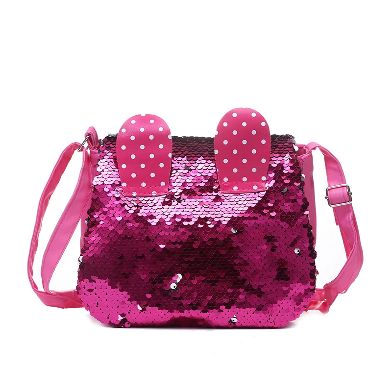 لطيف الاطفال البسيطة المحافظ و حقائب أرنب الأذن الترتر Crossbody حقيبة للطفل الفتيات المدرسة حقائب كتف الأطفال محفظة يد