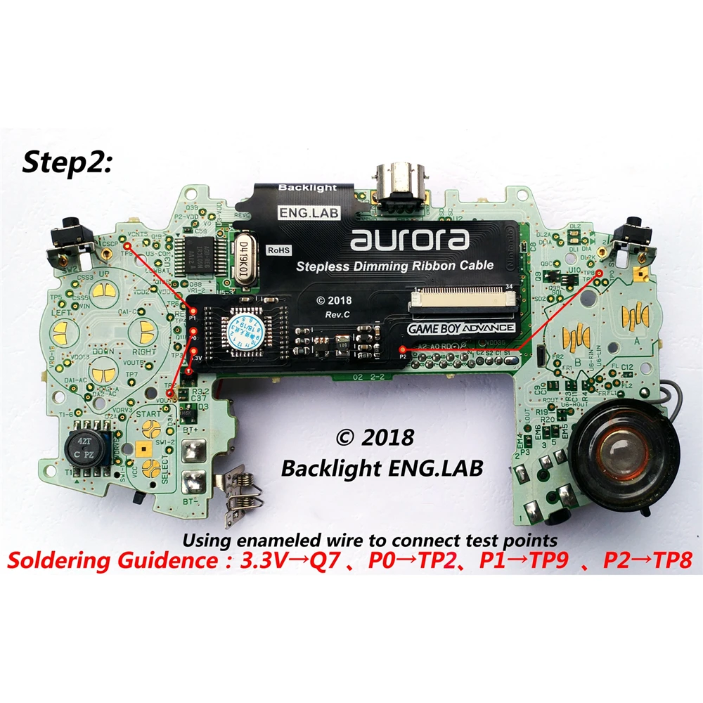 LCD Backlight Kit for GBA Backlit Screen for GameBoy Advance SP Console 2018 Stepless Dimming Plate Free Pleating Adapter Cable LCD Backlight Kit for GBA Backlit Screen for GameBoy Advance SP Console 2018 Stepless Dimming Plate Free Pleating Adapter Cable
