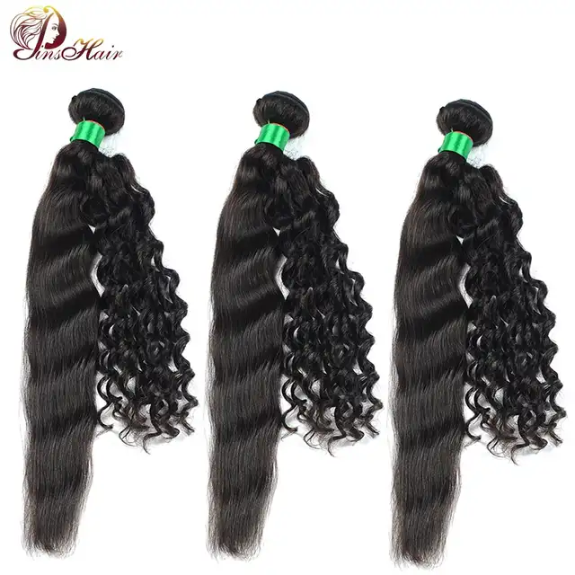 Online Shop Pinshair Natural Color Indian Hair Wet And Wavy Human