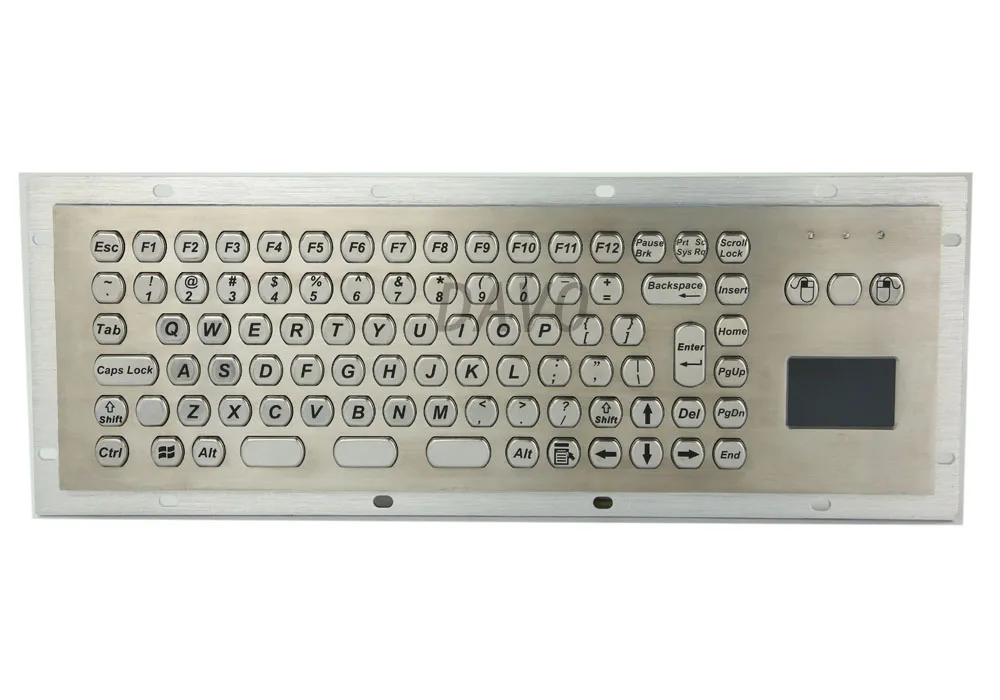 

Metal Kiosk Keyboard with Touchpad industrial touchpad military keyboards waterproof industrial keyboards