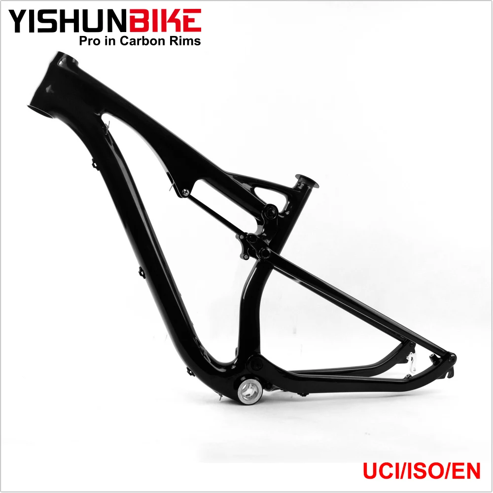 Yishunbike 27.5er Полный Подвеска горный велосипед углерода MTB раме велосипеда BSA/BB30 20