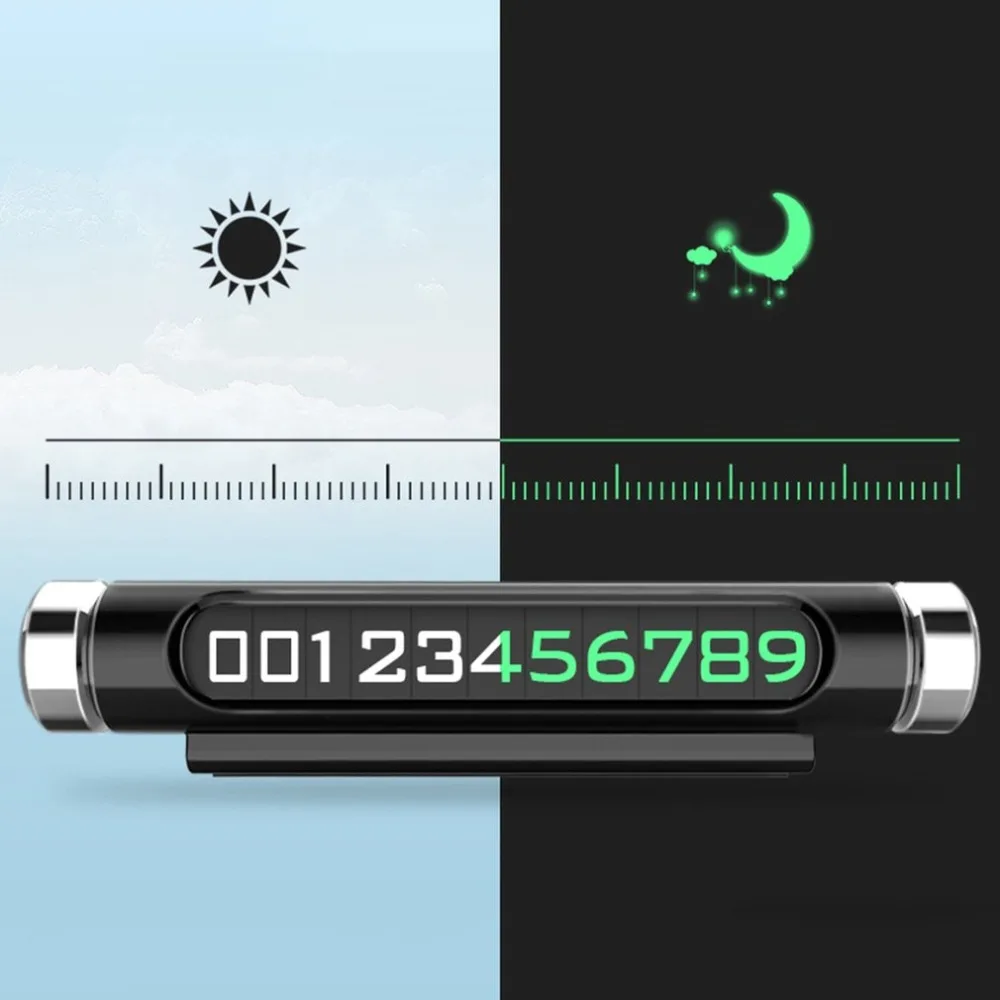 

Rotatable Car Temporary Parking Card Luminous Creative Phone Number Plate Universal for All Cars Accessories